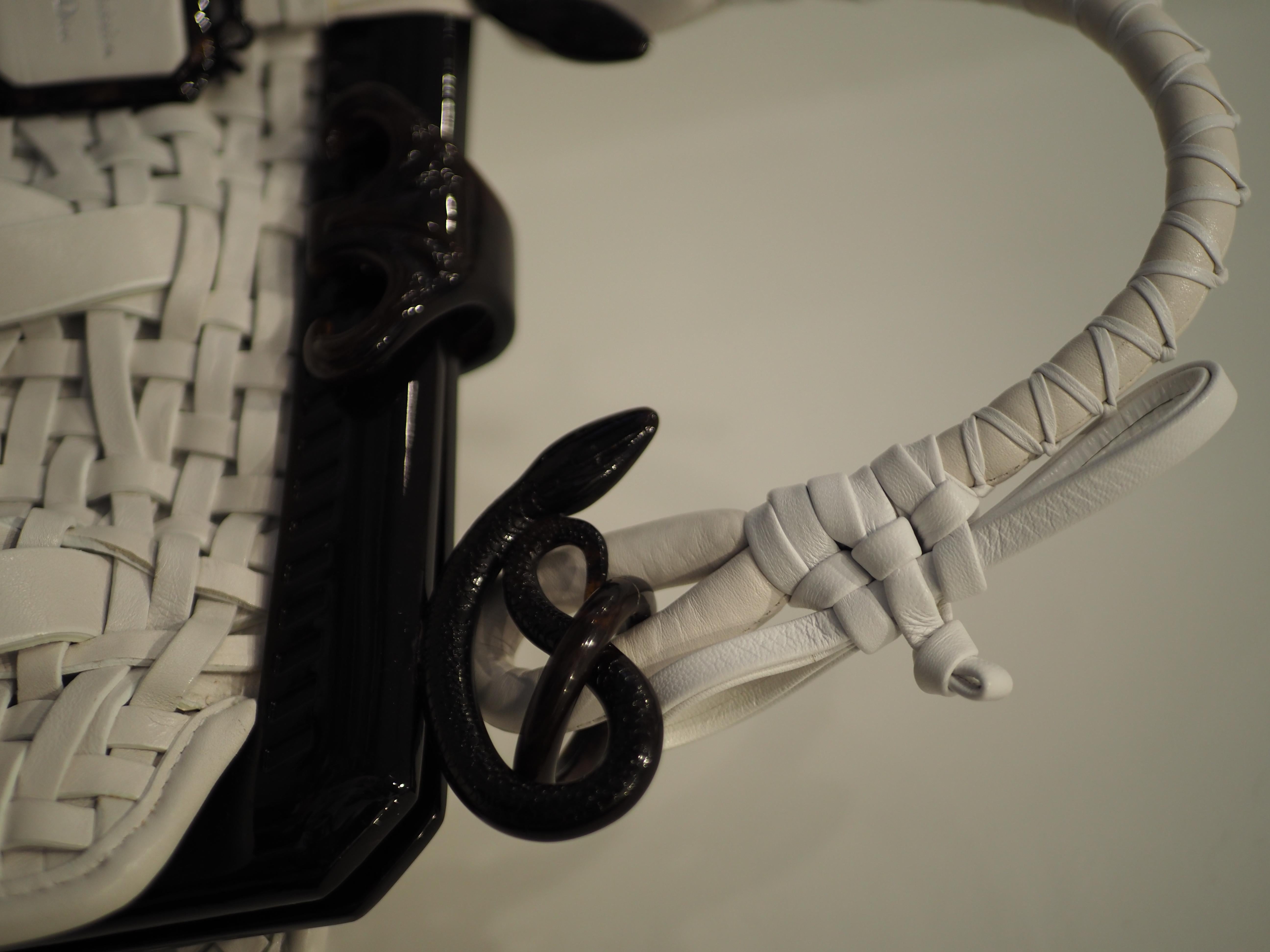 Women's or Men's Christian Dior Limited Edition white and black samourai handle bag NWOT