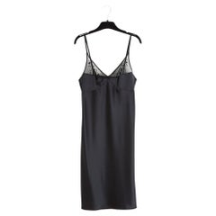 Christian Dior Lingerie 1985 Robe Combinaison FR38 Satin Slip Dress UK10 US8