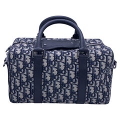 Christian Dior Sac Lingot 26 Toile jacquard oblique beige/noir