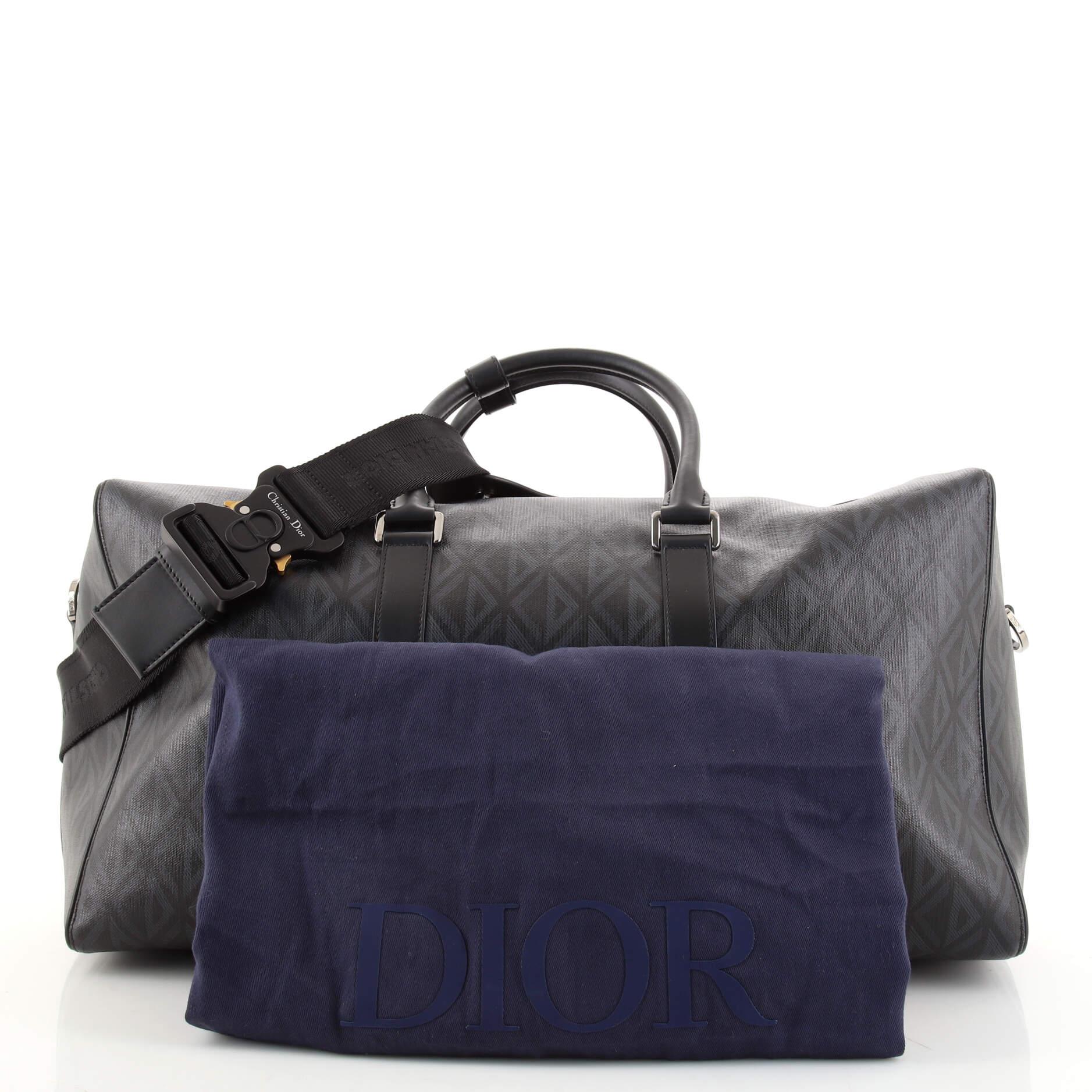 Christian Dior Lingot Duffle Boston Bag 50 Oblique Jacquard