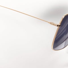 CHRISTIAN DIOR LKSA9 CD logo gold trim blue square frame sunnies