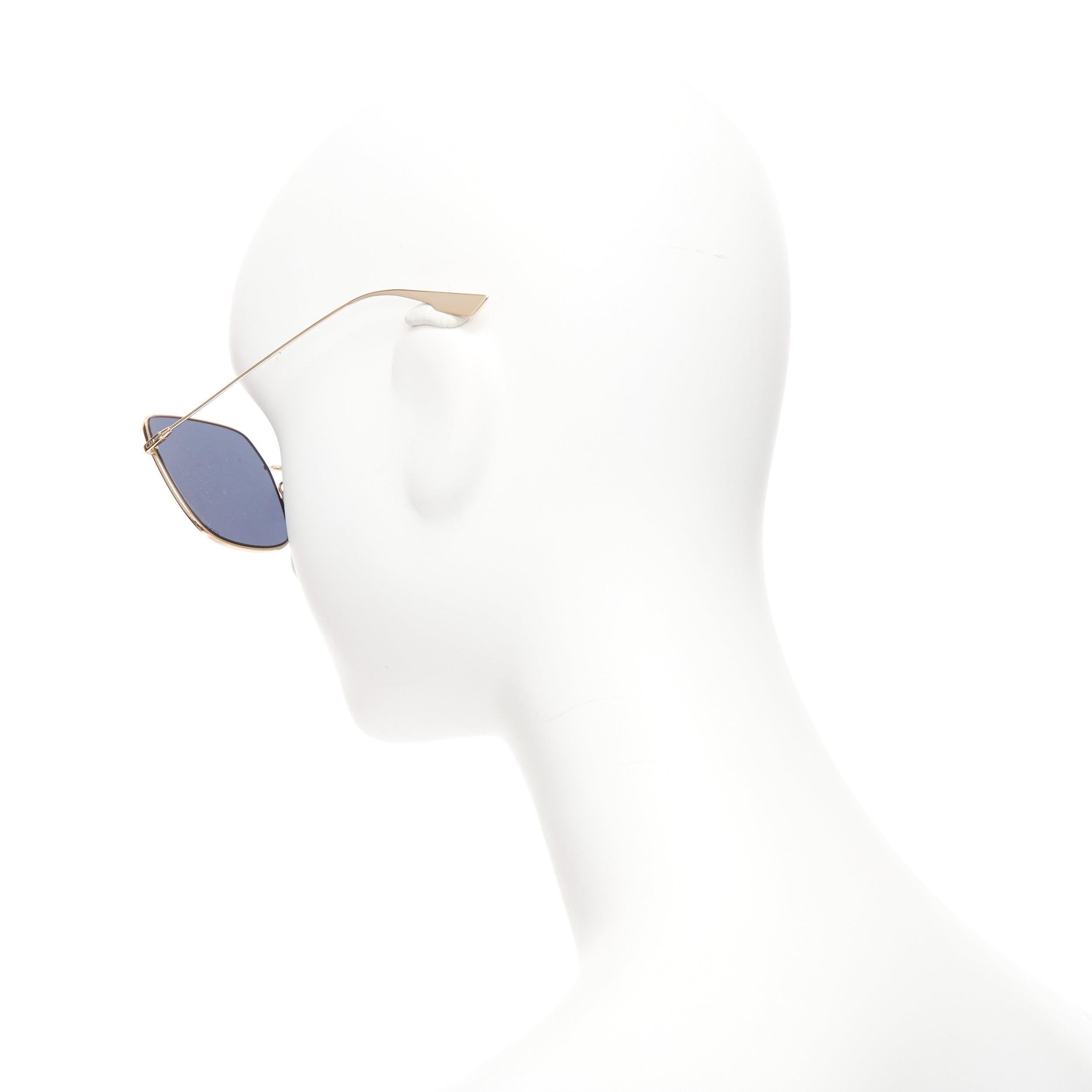 CHRISTIAN DIOR LKSA9 CD logo bordure dorée cadre carré bleu Pour femmes en vente