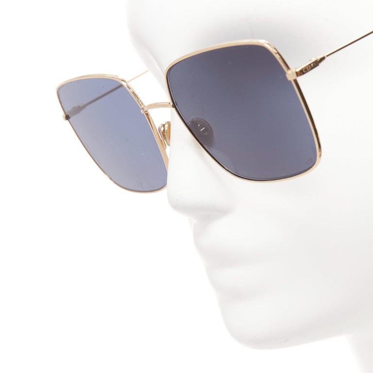 CHRISTIAN DIOR LKSA9 CD logo gold trim blue square frame  display picture 1