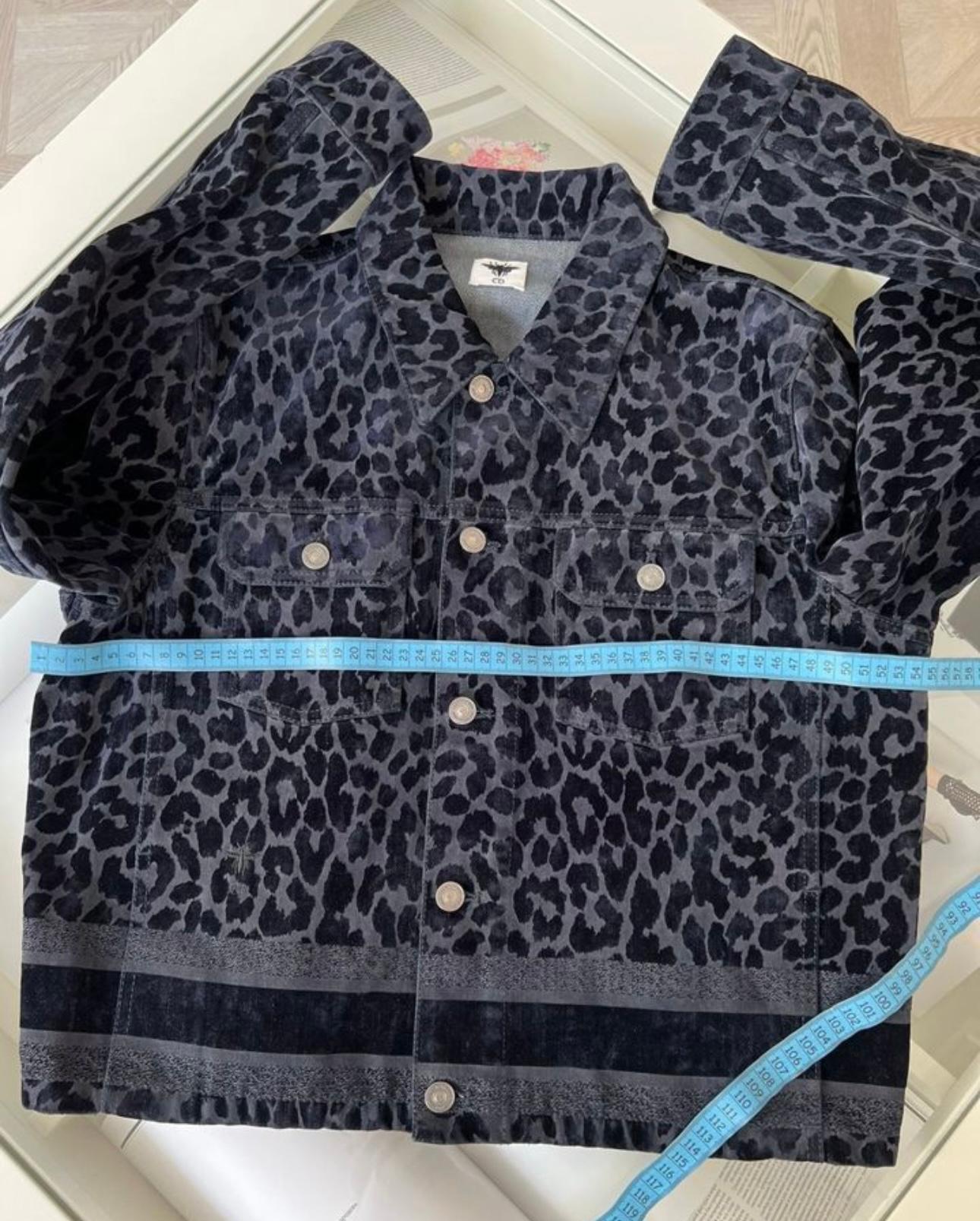 Christian Dior Logo Band Leopard Jacket For Sale 10