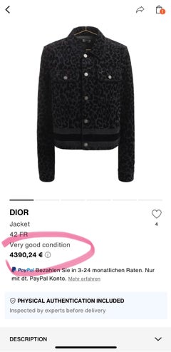 Christian Dior Logo Band Leopard Jacket