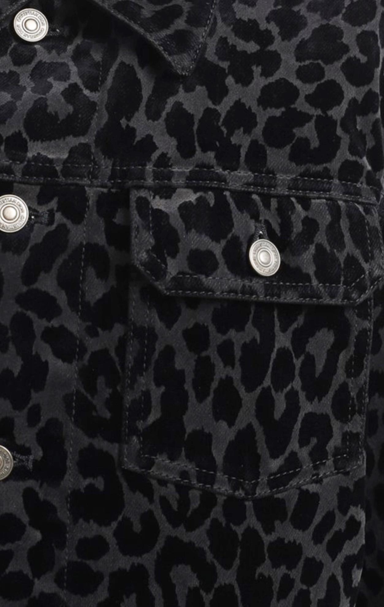 Christian Dior Logoband-Leopardenjacke im Angebot 1