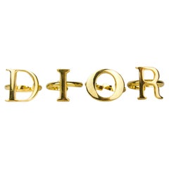 Christian Dior Logo Letter Rings