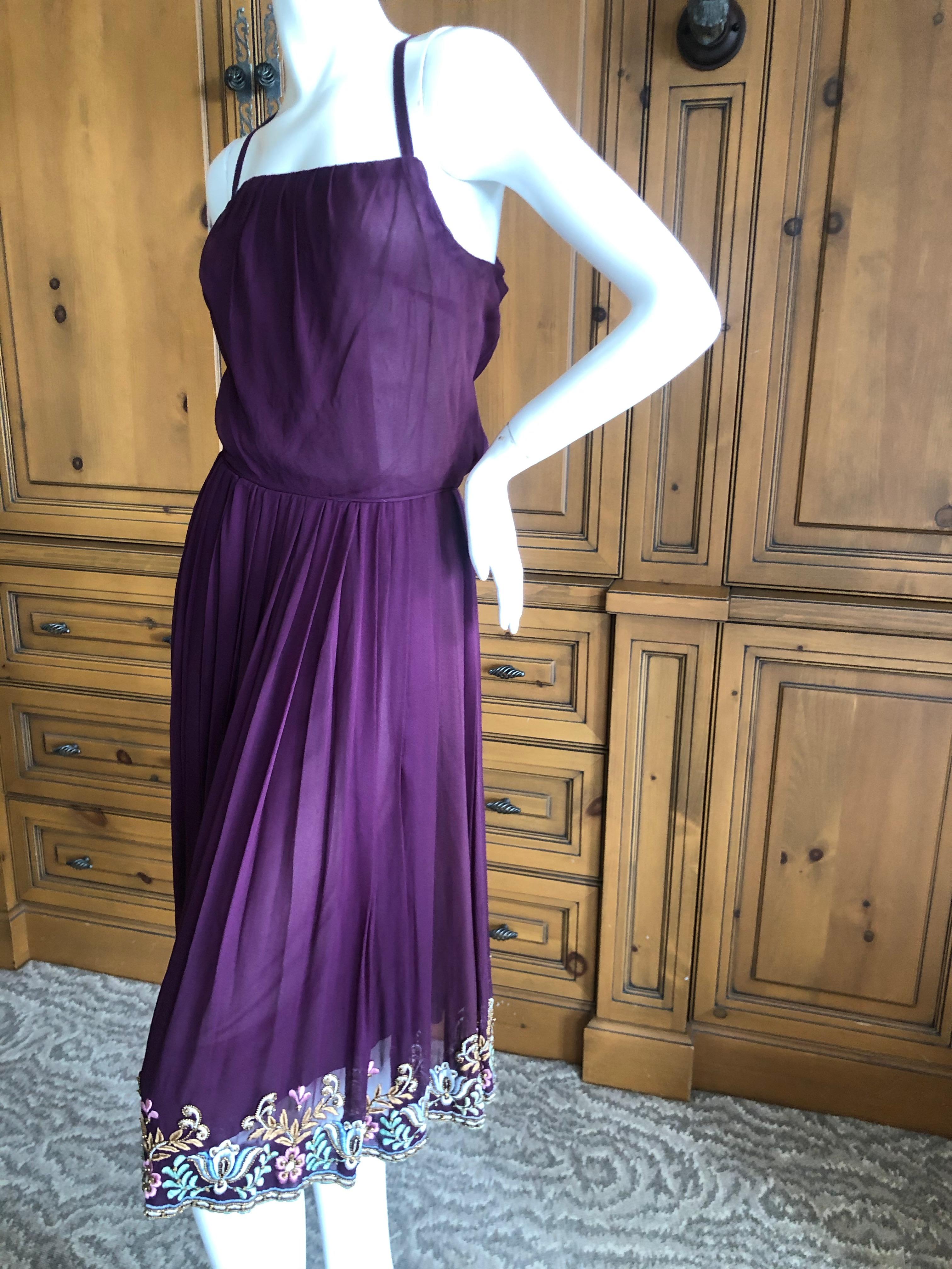 Christian Dior London 1960's Numbered Haute Couture Dress w Lesage Embellishment For Sale 2