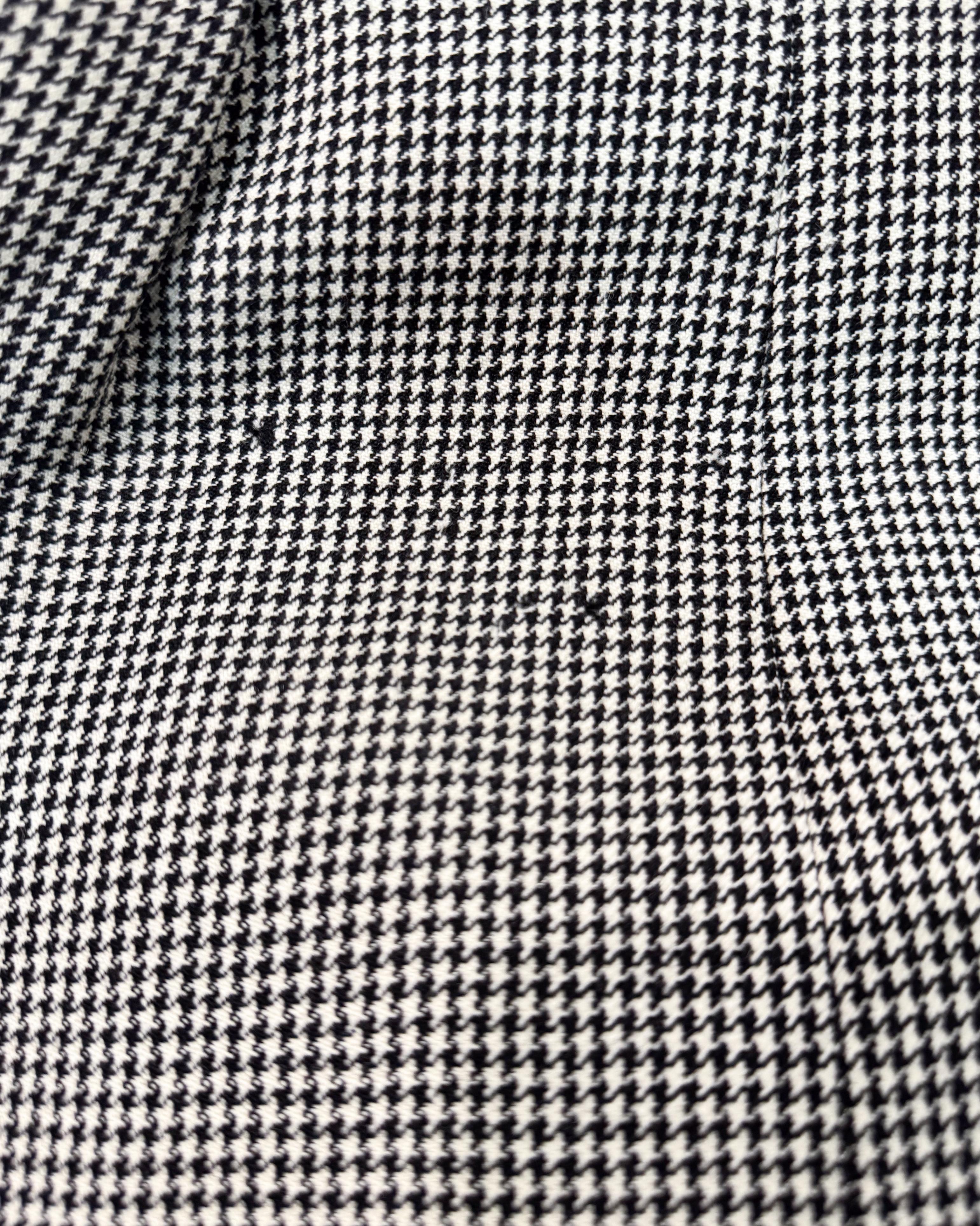 Christian Dior London 60's Demi Couture Schwarz-Weißes Woll-Ensemble mit Hahnentrittmuster im Angebot 2