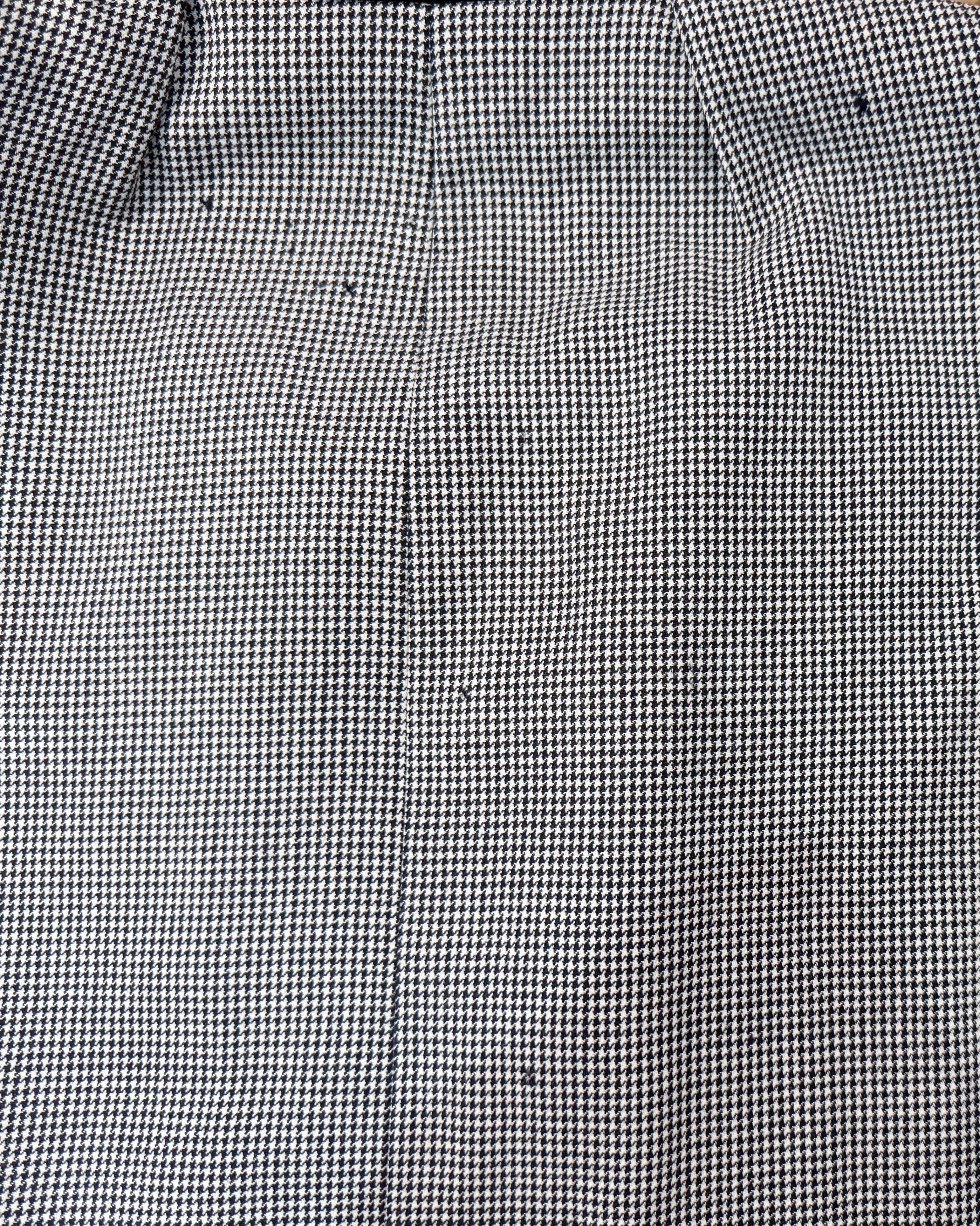 Christian Dior London 60's Demi Couture Schwarz-Weißes Woll-Ensemble mit Hahnentrittmuster im Angebot 3