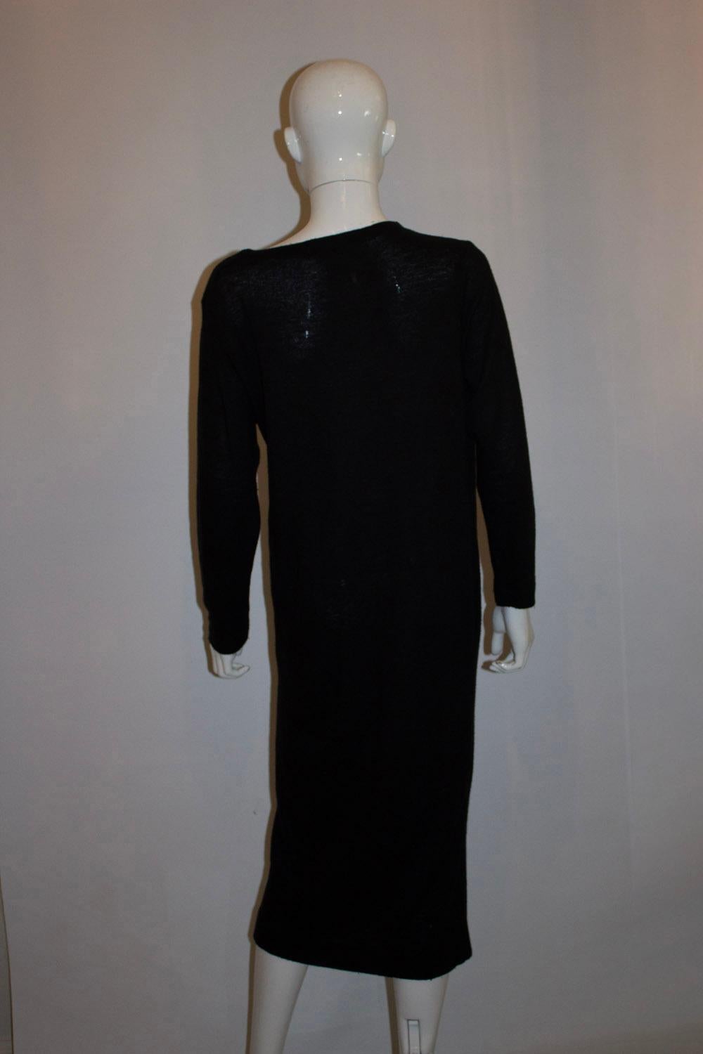 Christian Dior London Vintage Schwarzes gestricktes Kleid im Angebot 2