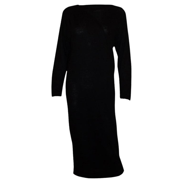 Christian Dior London Vintage Black Knitted Dress