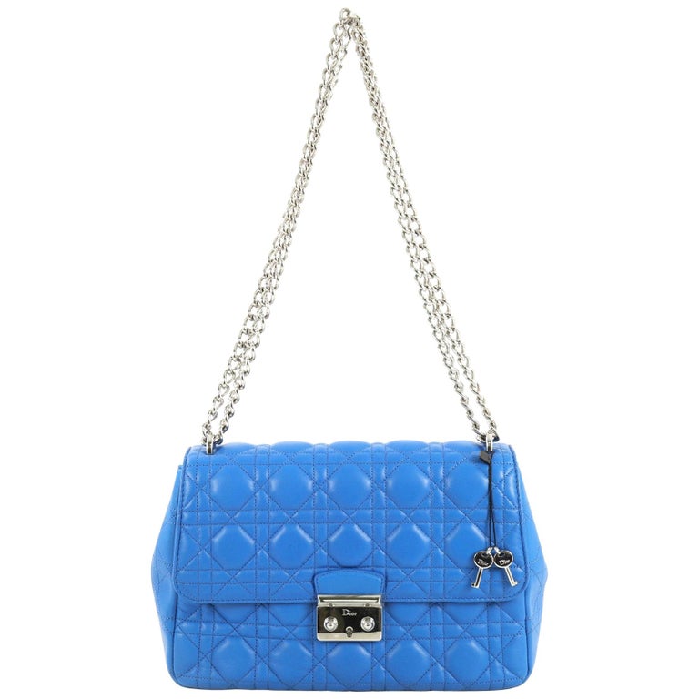 Christian Dior Long Chain Miss Dior Bag Cannage Quilt Lambskin Medium