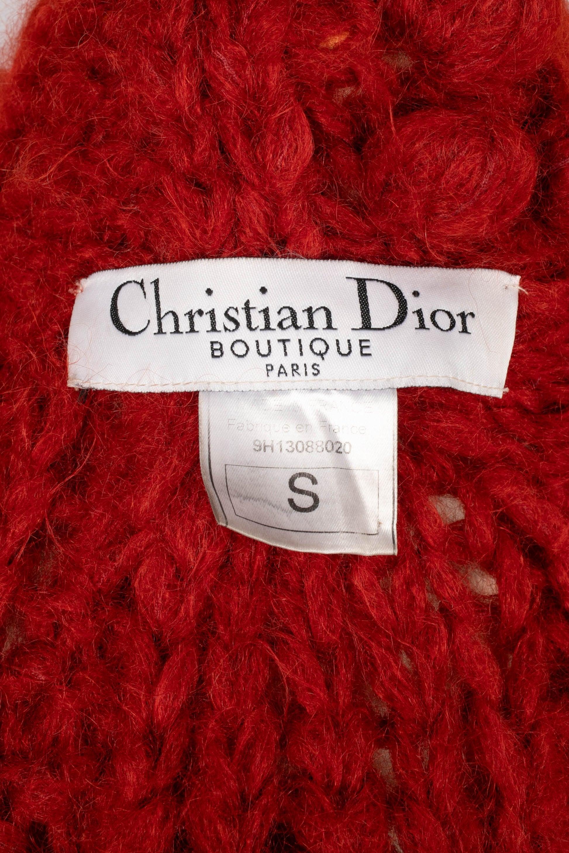 Christian Dior Long Red Blended Mohair Coat, 1999 For Sale 6