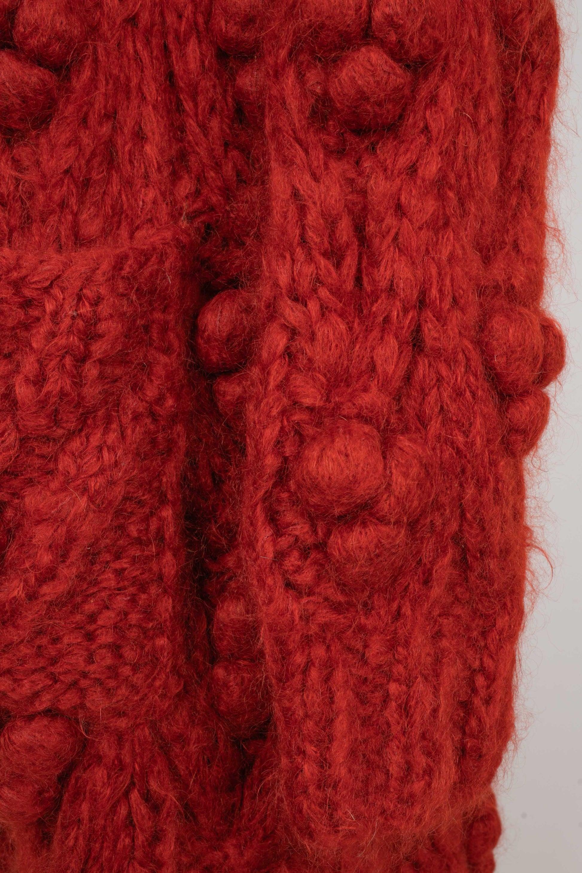 Christian Dior Long Red Blended Mohair Coat, 1999 For Sale 3