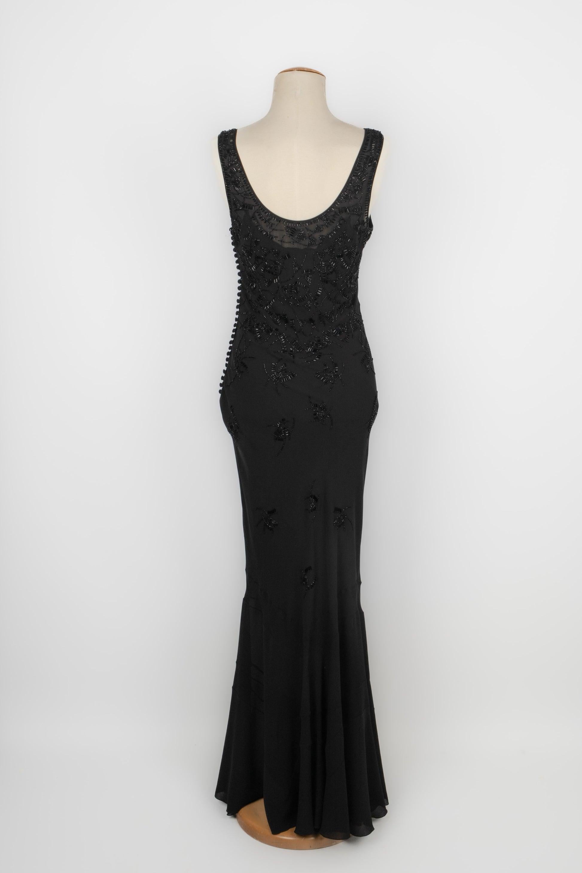Black Christian Dior Long Silk Dress, 2000