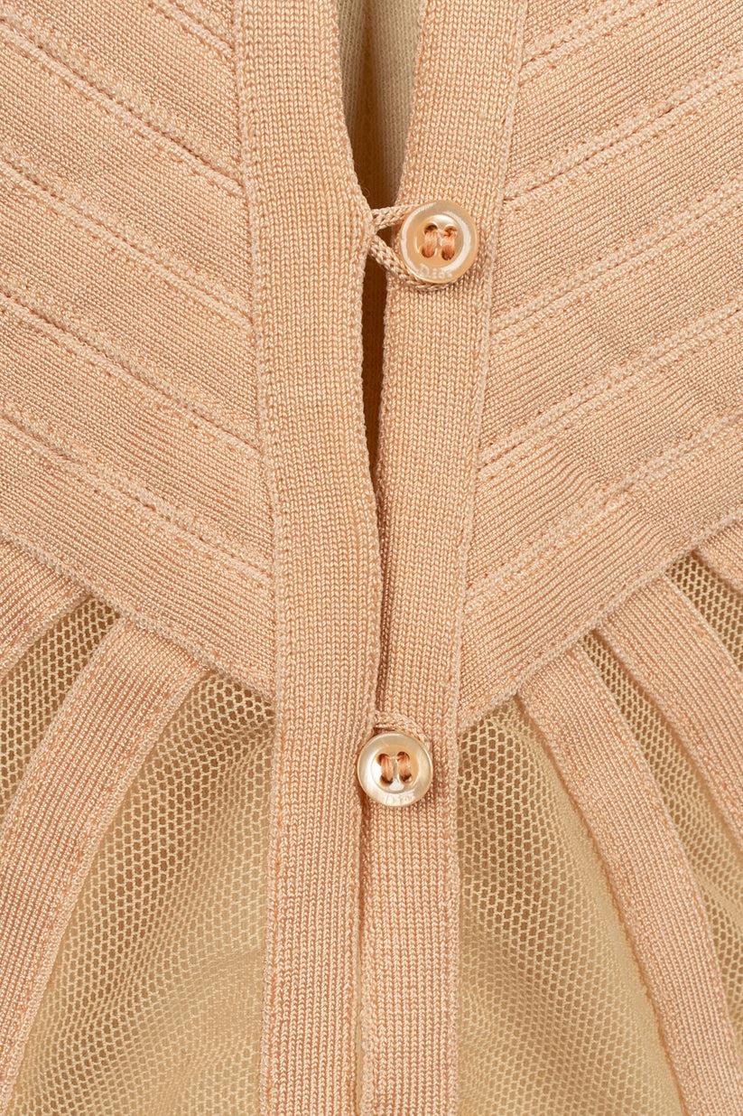 Christian Dior Long Sleeve Top in Pale Pink Tulle, Fall 2004 3