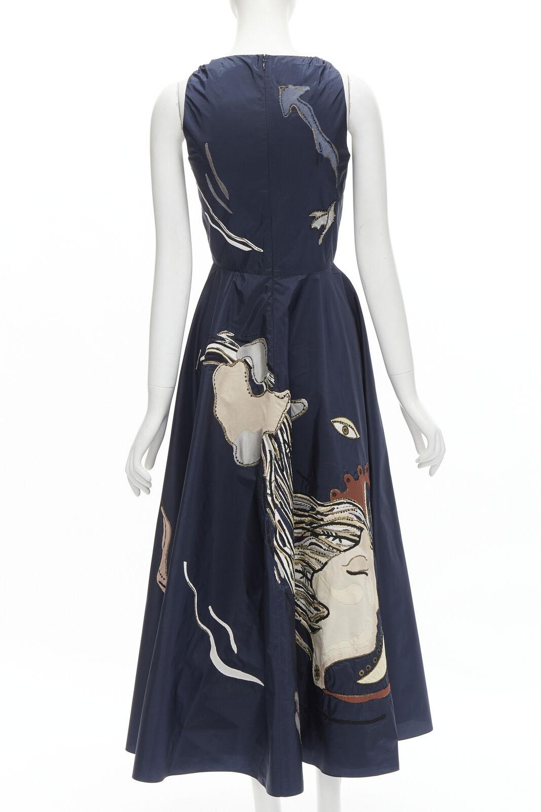 CHRISTIAN DIOR Look 33 100% silk face dove hand embroidered gown FR36 S 1