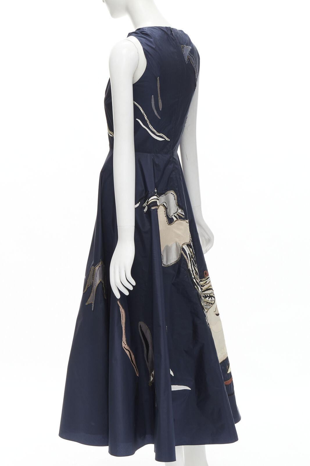 CHRISTIAN DIOR Look 33 100% silk face dove hand embroidered gown FR36 S 2
