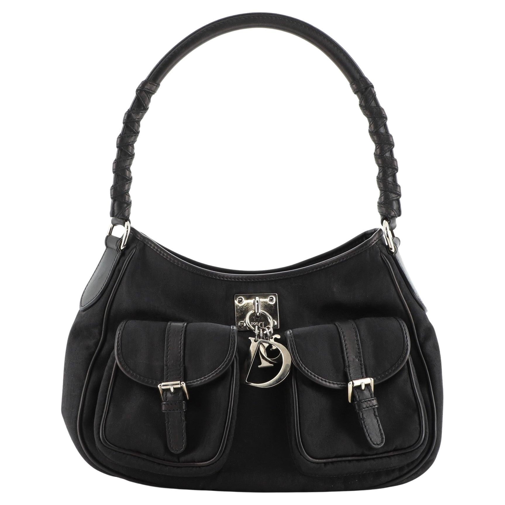 Christian Dior Lovely Charm Hobo Diorissimo Nylon