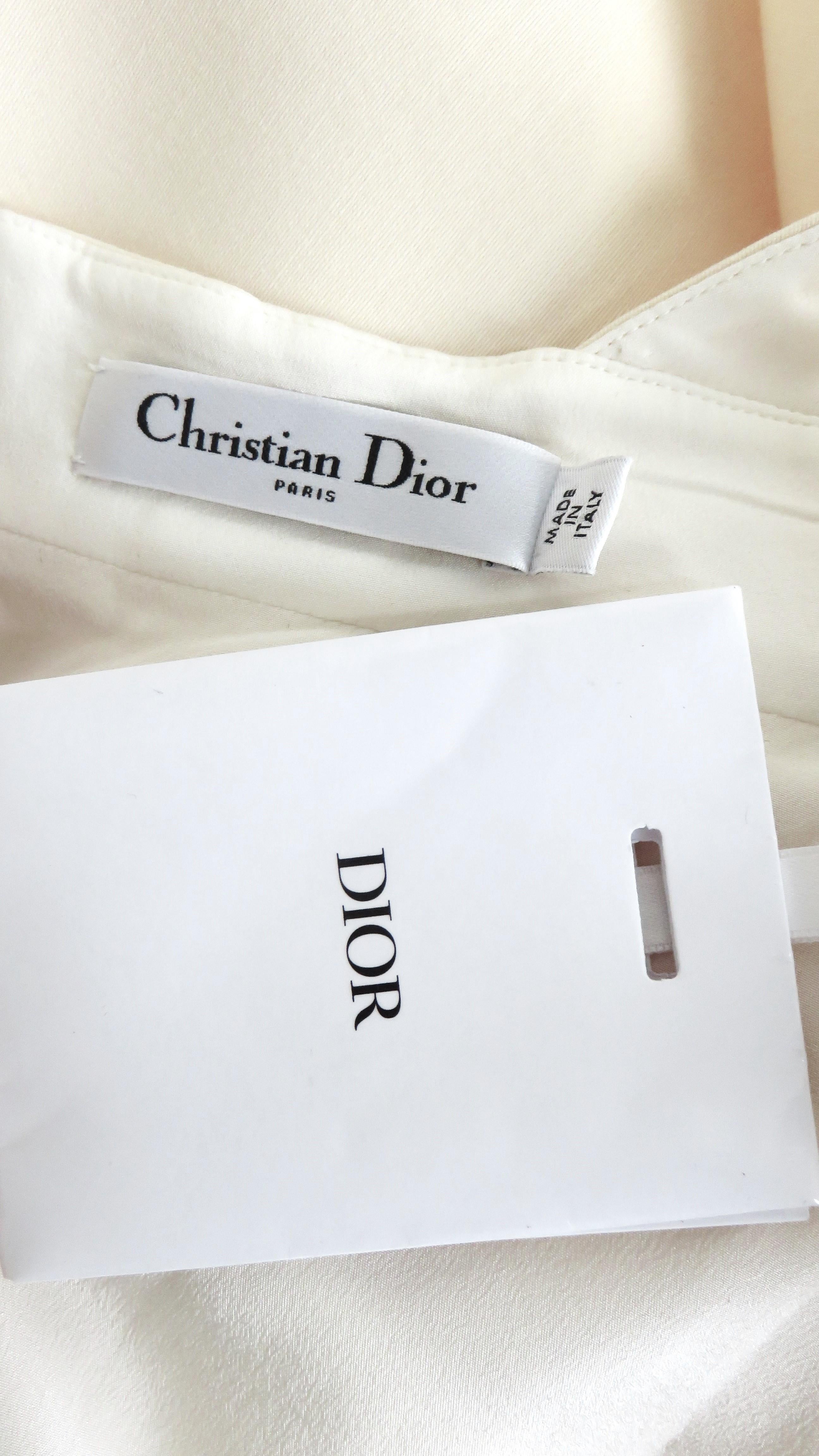 Christian Dior Vestido de seda con espalda baja en venta 7