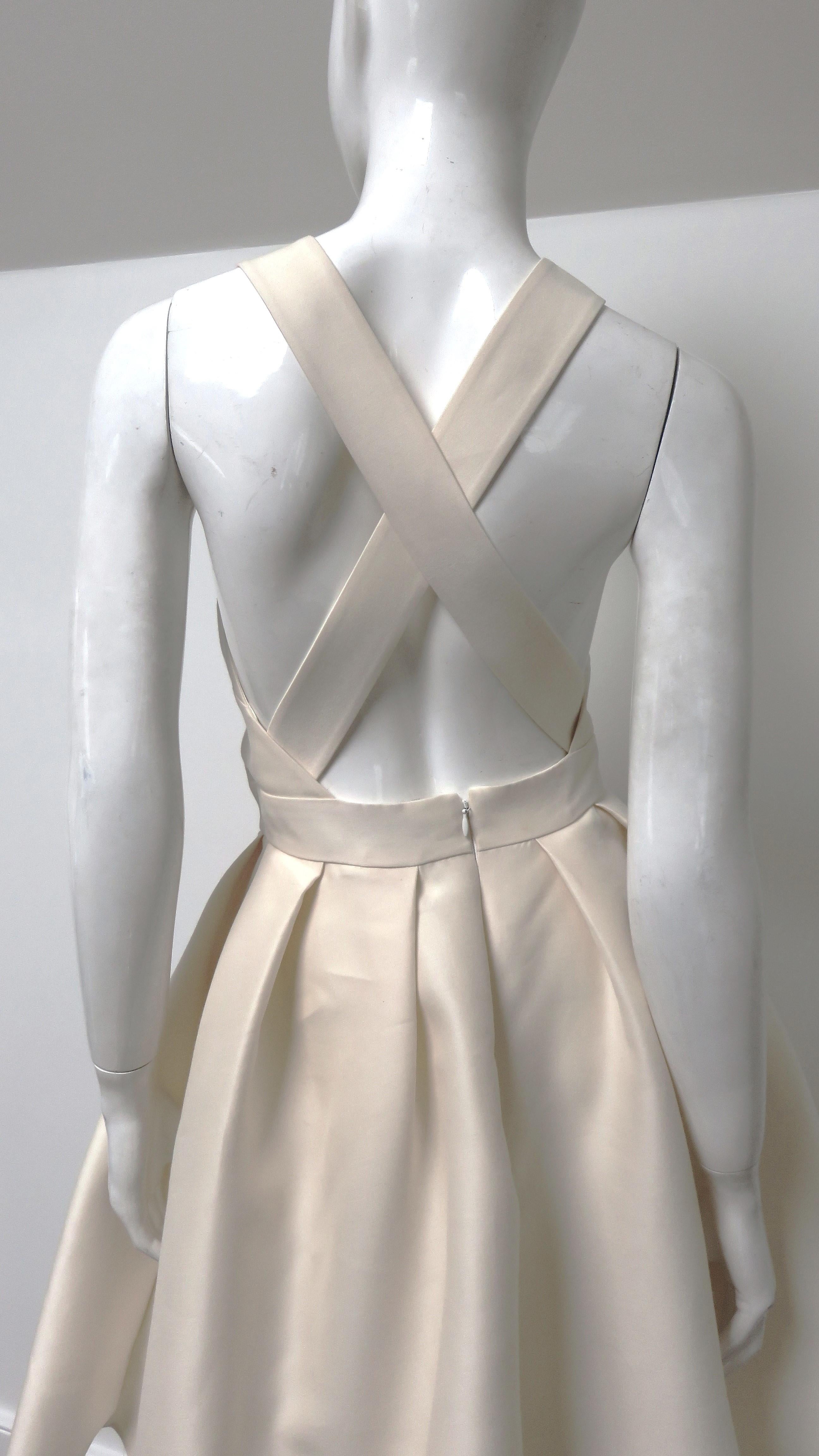 Christian Dior Vestido de seda con espalda baja en venta 3