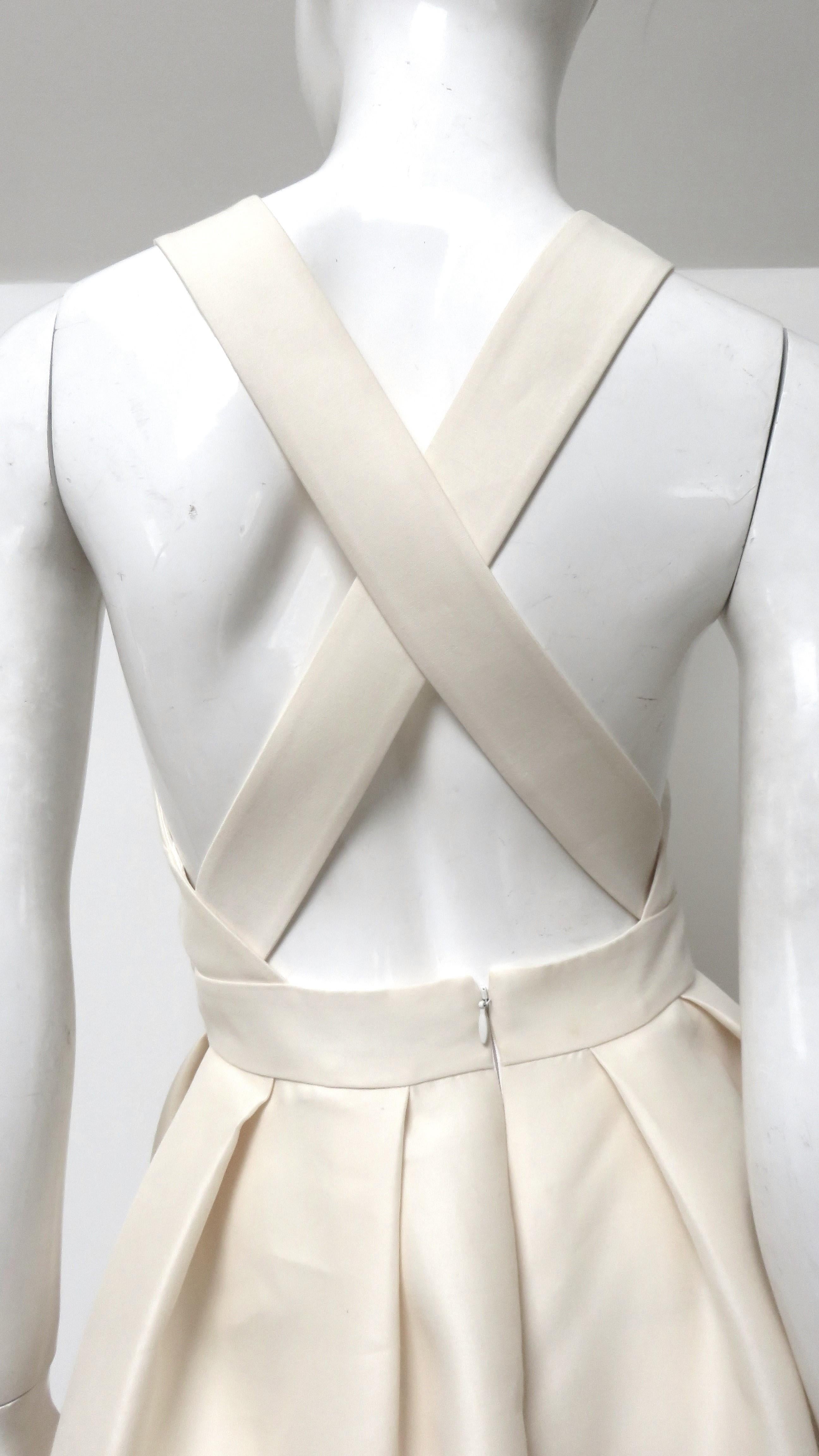 Christian Dior Vestido de seda con espalda baja en venta 4