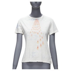 CHRISTIAN DIOR Lucia Marcucci - T-shirt en coton blanc imprimé Poesia avec logo CD XS