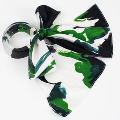 Christian Dior Lucite Bracelet Bangle with Silk Scarf