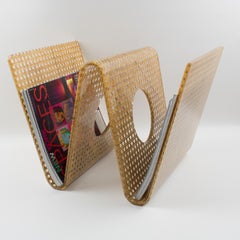 Portariviste Christian Dior in lucite e rattan