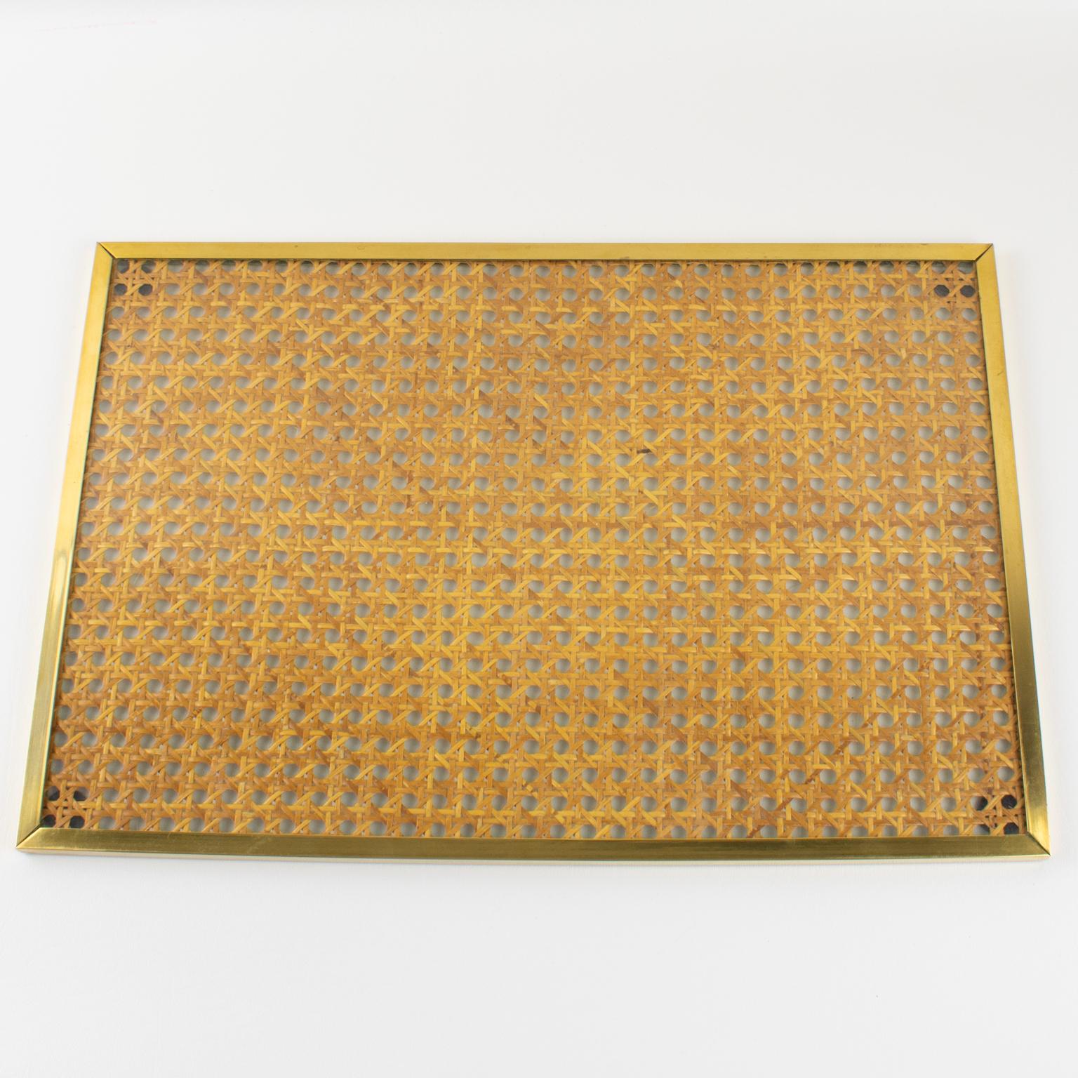 Christian Dior Lucite, Wicker and Brass Placemats or Chargers, 6 pieces im Angebot 6