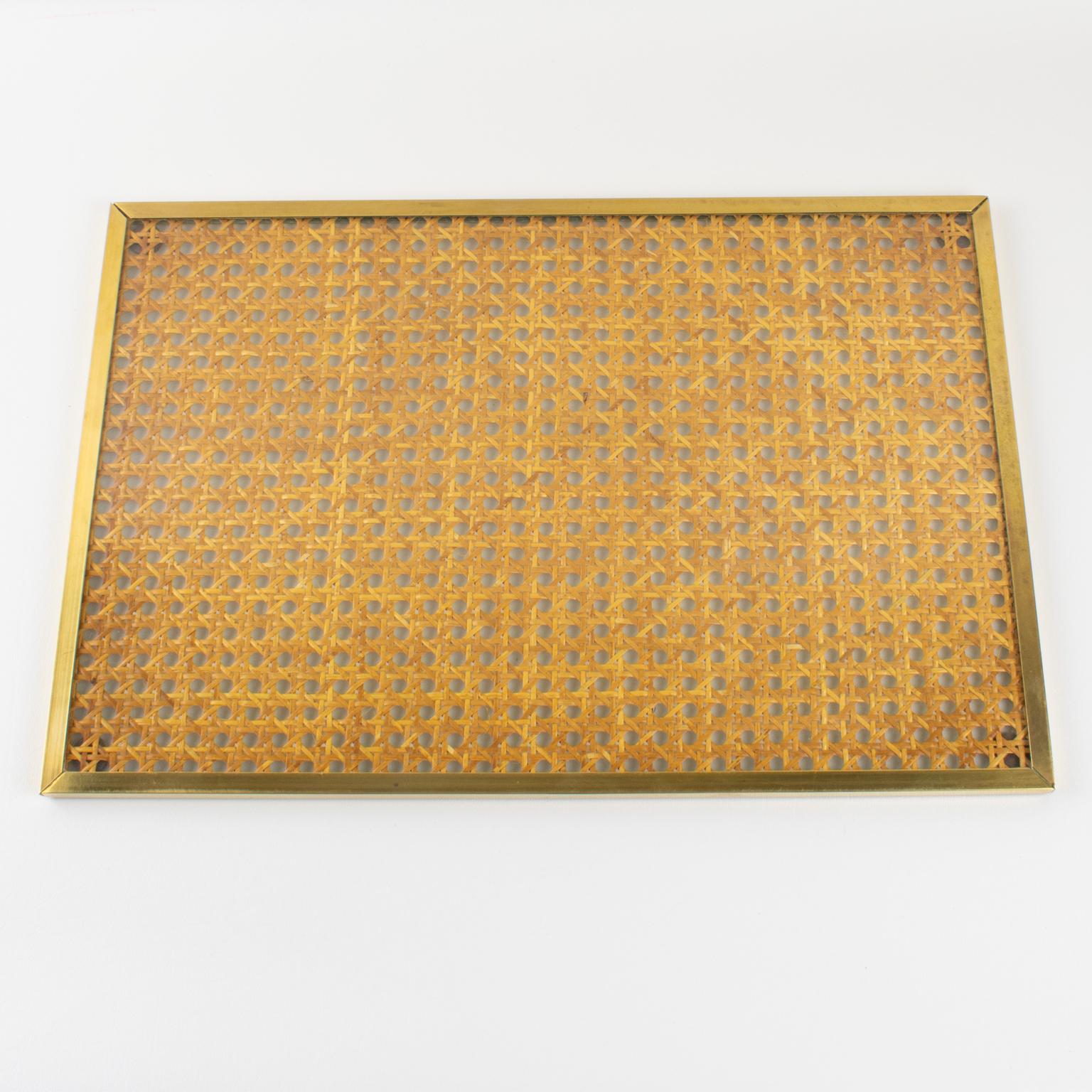 Christian Dior Lucite, Wicker and Brass Placemats or Chargers, 6 pieces im Angebot 7