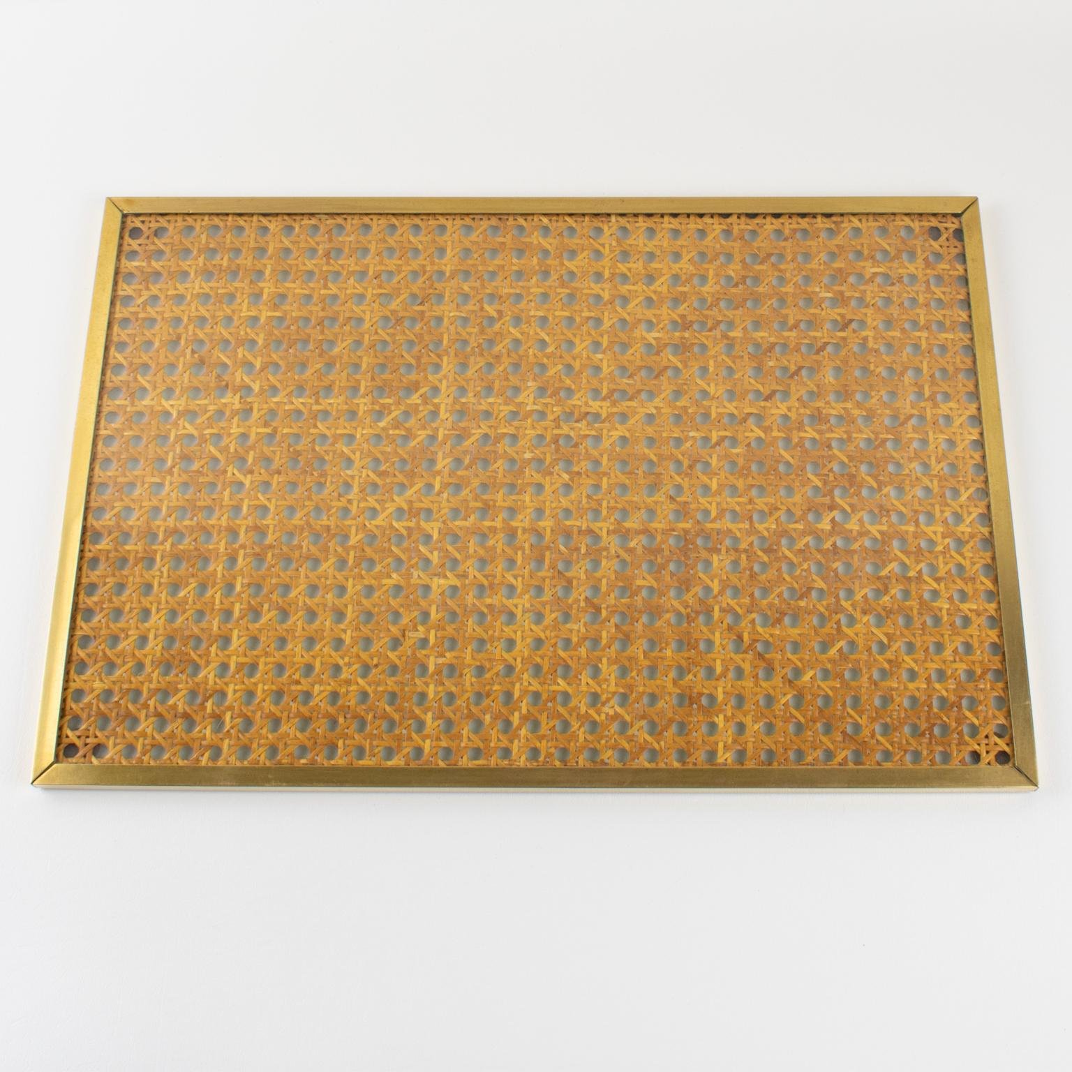 Christian Dior Lucite, Wicker and Brass Placemats or Chargers, 6 pieces im Angebot 8