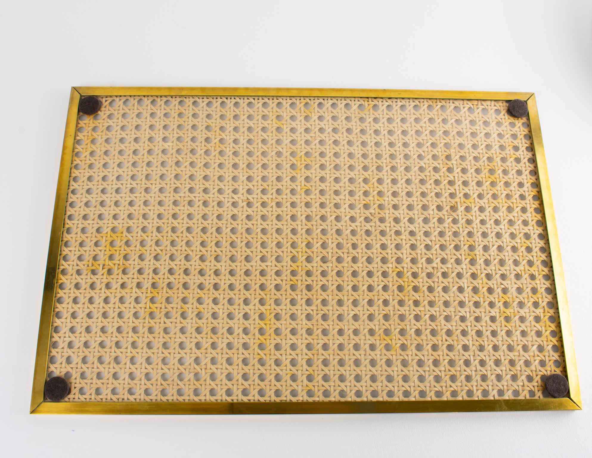 Christian Dior Lucite, Wicker and Brass Placemats or Chargers, 6 pieces im Angebot 10