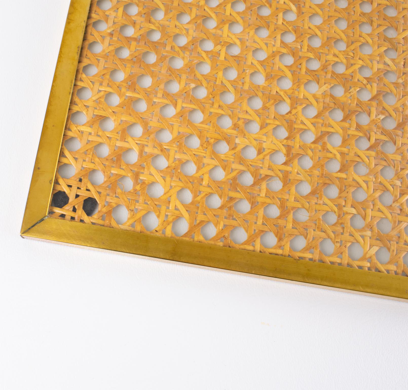 Christian Dior Lucite, Wicker and Brass Placemats or Chargers, 6 pieces im Angebot 12