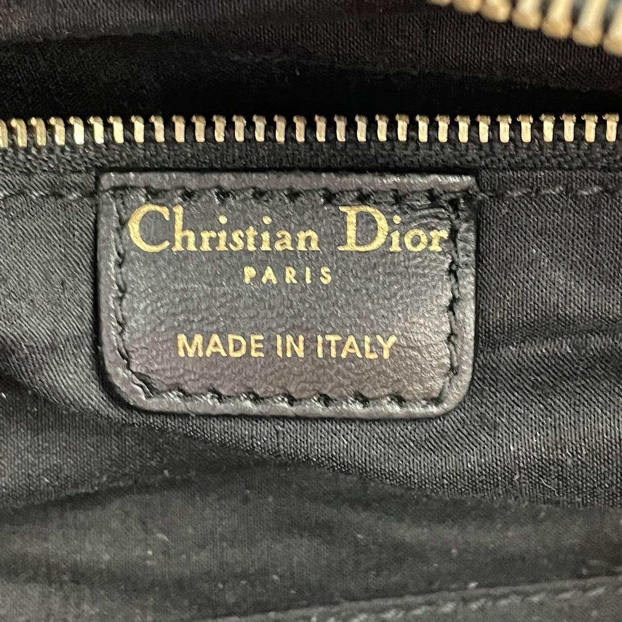 Christian Dior Macros Borsa in tela con rivestimento in cannage in nero in vendita 7