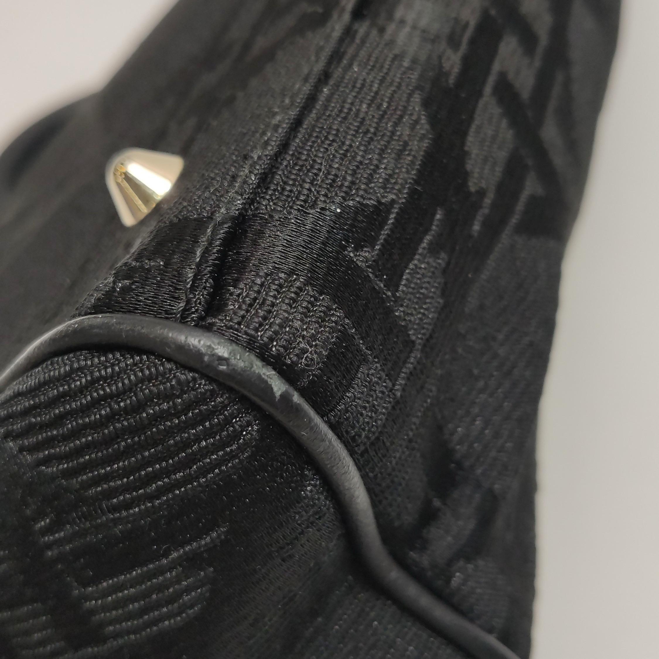 Christian Dior Macros Borsa in tela con rivestimento in cannage in nero in vendita 14