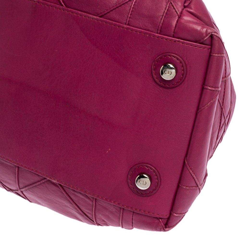 Christian Dior Magenta Cannage Leather Le Trente Shoulder Bag 3