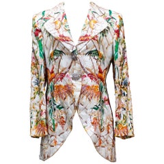 Christian Dior magnificent silk jacket with floral embroideries