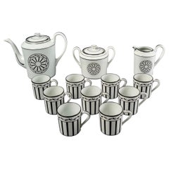 Christian Dior Maison, Coffee Set Monsieur Dior Limoges Porcelain 12 Pieces