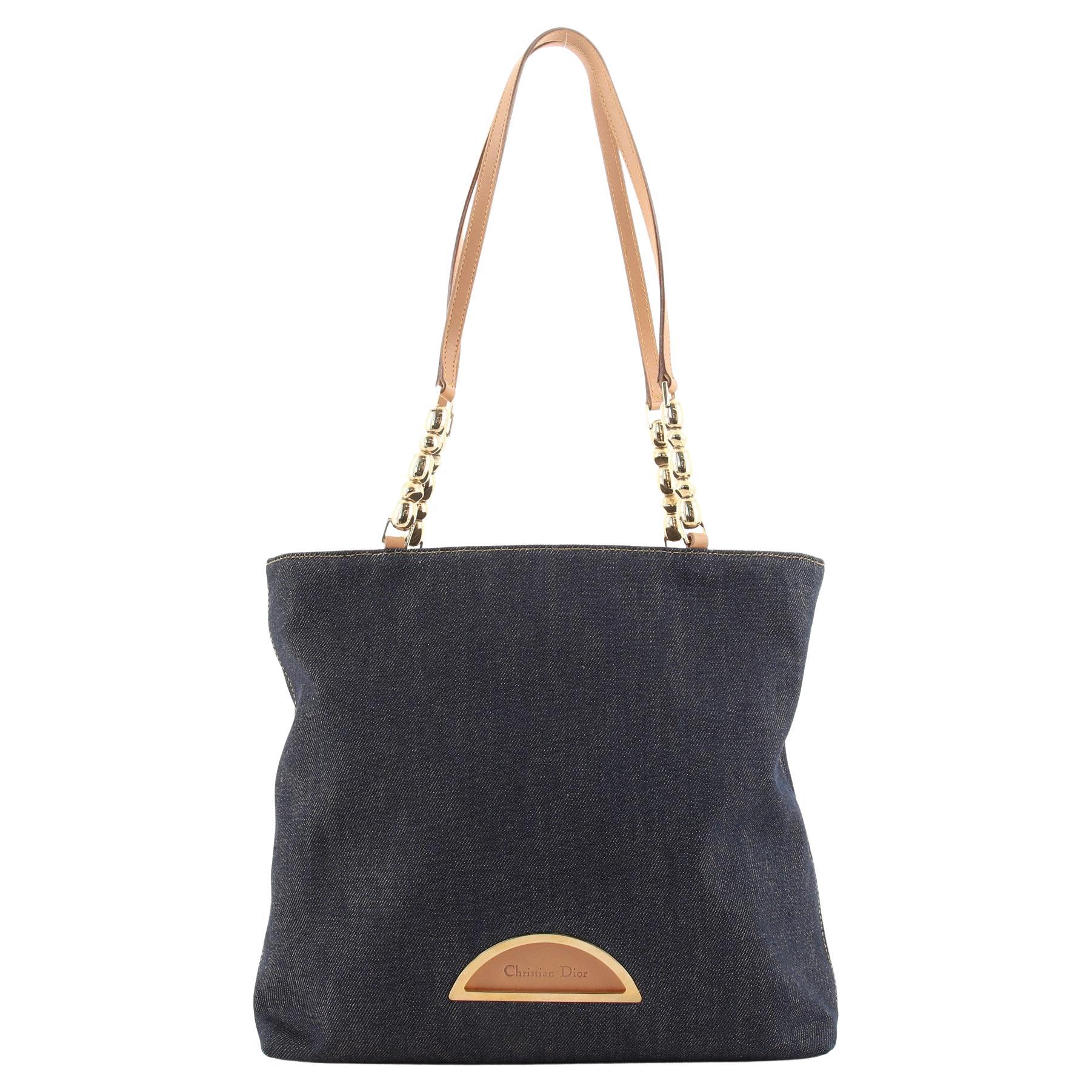 Christian Dior Malice Shopper Tote Denim Medium