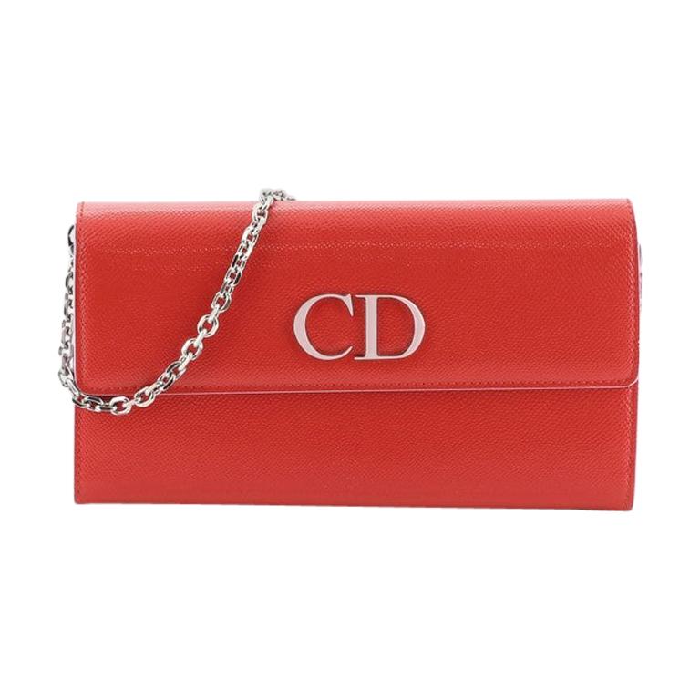 Christian Dior Mania Rendez Vous Wallet On Chain Leather