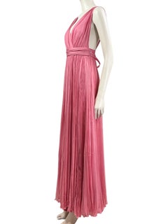 Christian Dior Maria Grazia Chiuri 2023 Pink chiffon pleated dress