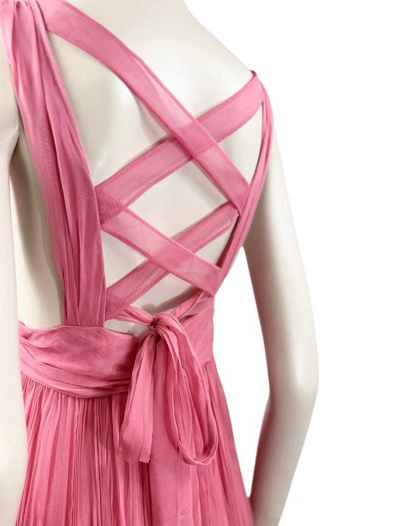 dior pink dress 2023 Dior Candy Pink Dioriviera Flared Mid-Length Dress MILNY PARLON