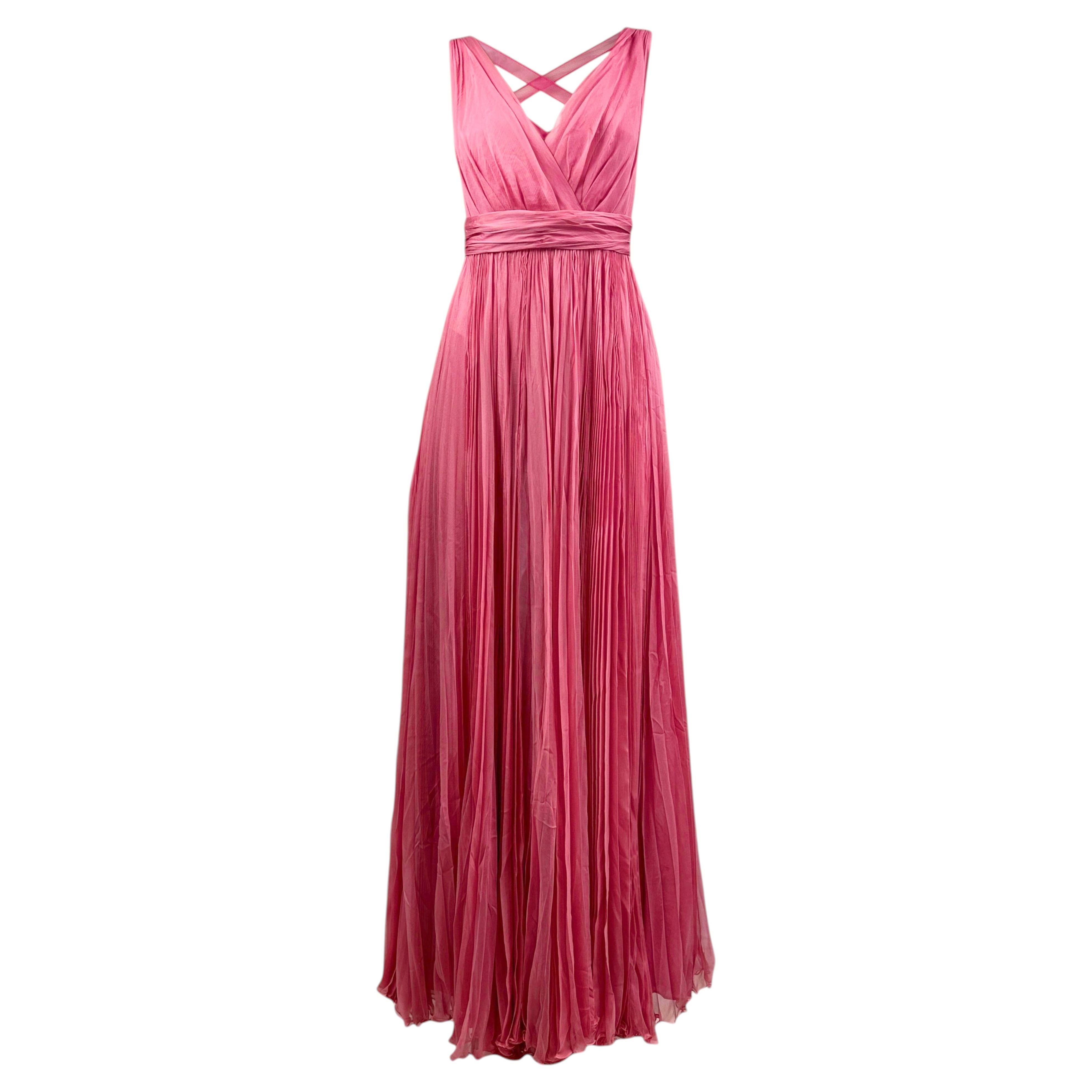 Christian Dior Maria Grazia Chiuri 2023 Pink chiffon pleated dress