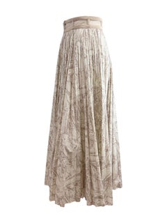 Christian Dior Maria Grazia Chiuri Resort 2022 pleated nude cotton skirt