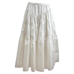 Christian Dior Maria Grazia Chiuri Resort 2024 White cotton ruffled skirt