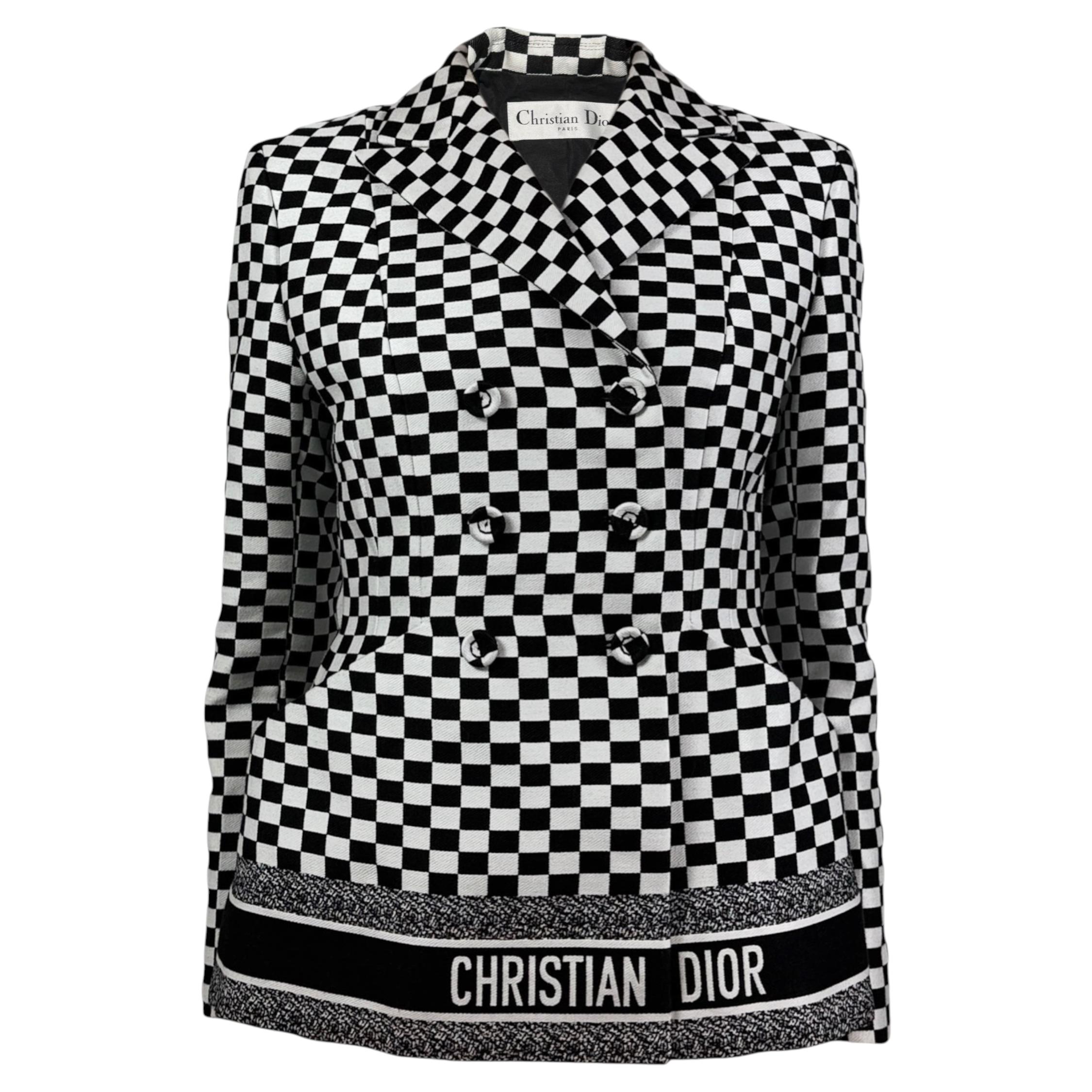 Christian Dior Maria Grazia Chiuri Spring 2018 Checked Bar Jacket