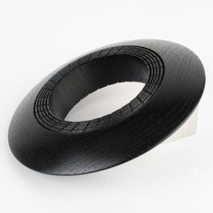 Christian Dior Massive Flying Saucer Carved Wood Bangle Bracelet