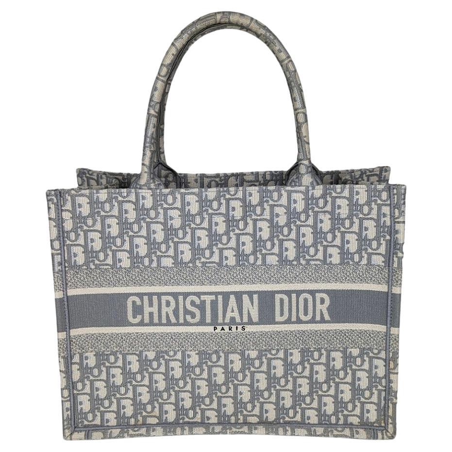 Christian Dior Medium Gray Oblique Book Tote For Sale